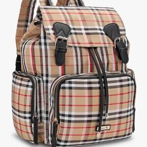 Hafmall Plaid Bag Backpack